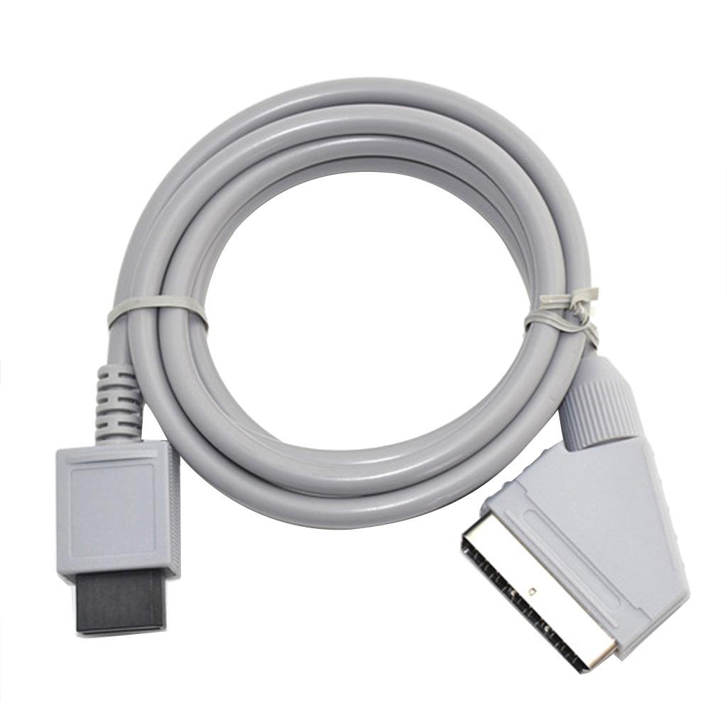 1,8 м RGB Scart Video TV AV шнур кабель совместим с Wii Wii-U видеоигры