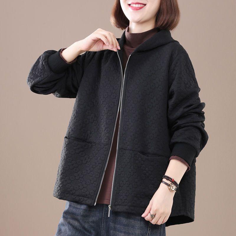 Повседневная новая куртка, модная свободная куртка с капюшоном больших размеров для весны и осени