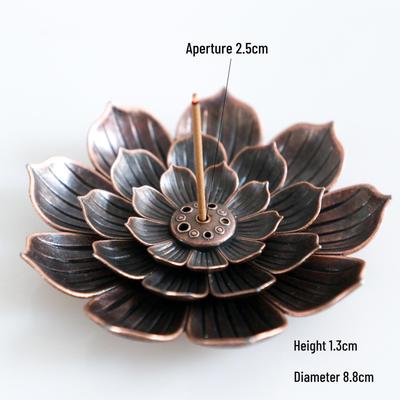 Подставка для благовоний из сплава Ouyue Lotus: Ароматерапевтическая проволочная горелка Zen