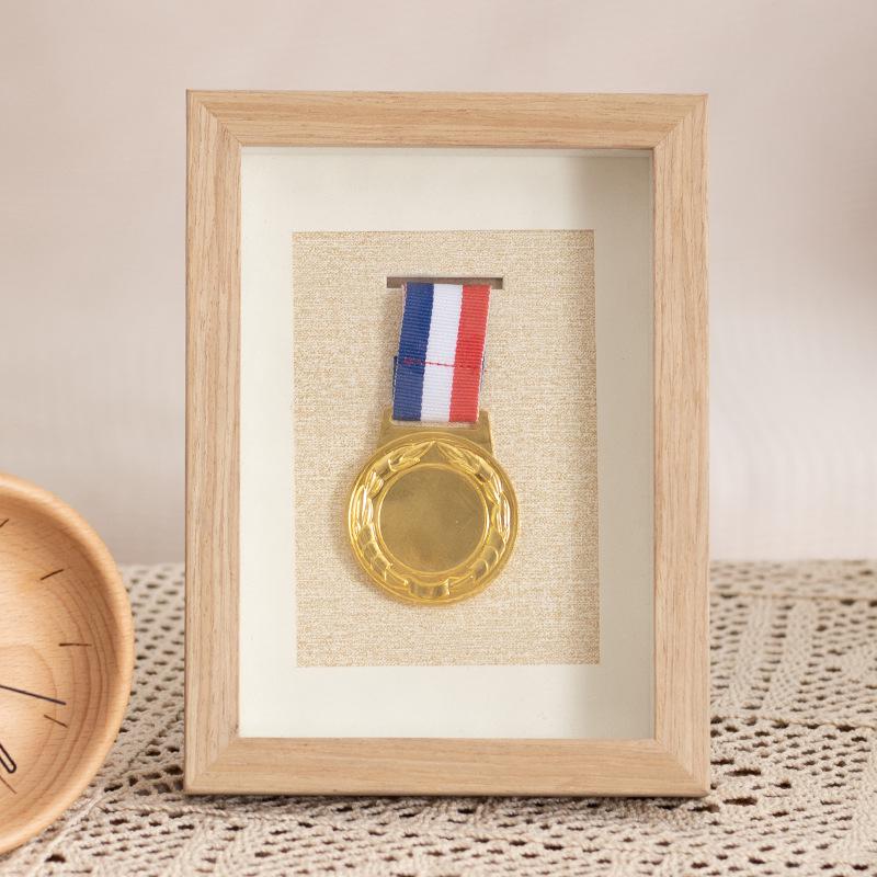 Wooden Medal Frame & Display: Marathon Tag Holder and Decorative Picture Frame
