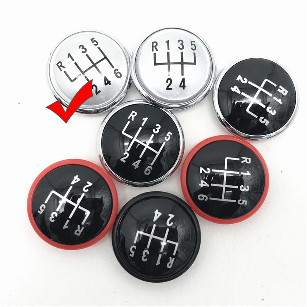6 Speed Car Gear Shift Knob Lever Stick Cap Covers Emblem Badge for VW Volkswagen Golf Jetta MK3 MK4 GTI Bora POLO IBIZA CADDY