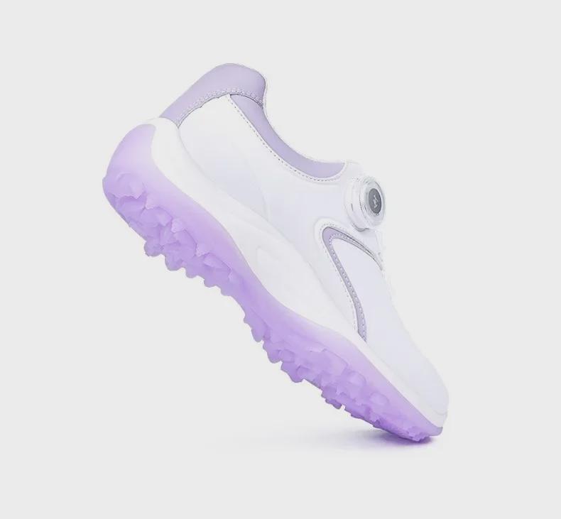 Женская обувь для гольфа: Универсальные, нескользящие, водонепроницаемые, с эластичными шнурками и фиксированными шипами