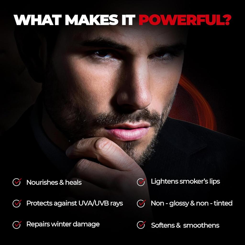 Beardo Lip Lightener for Men 7g Pack of 1 Non-Tinted Brightening Lip Balm with SPF 30