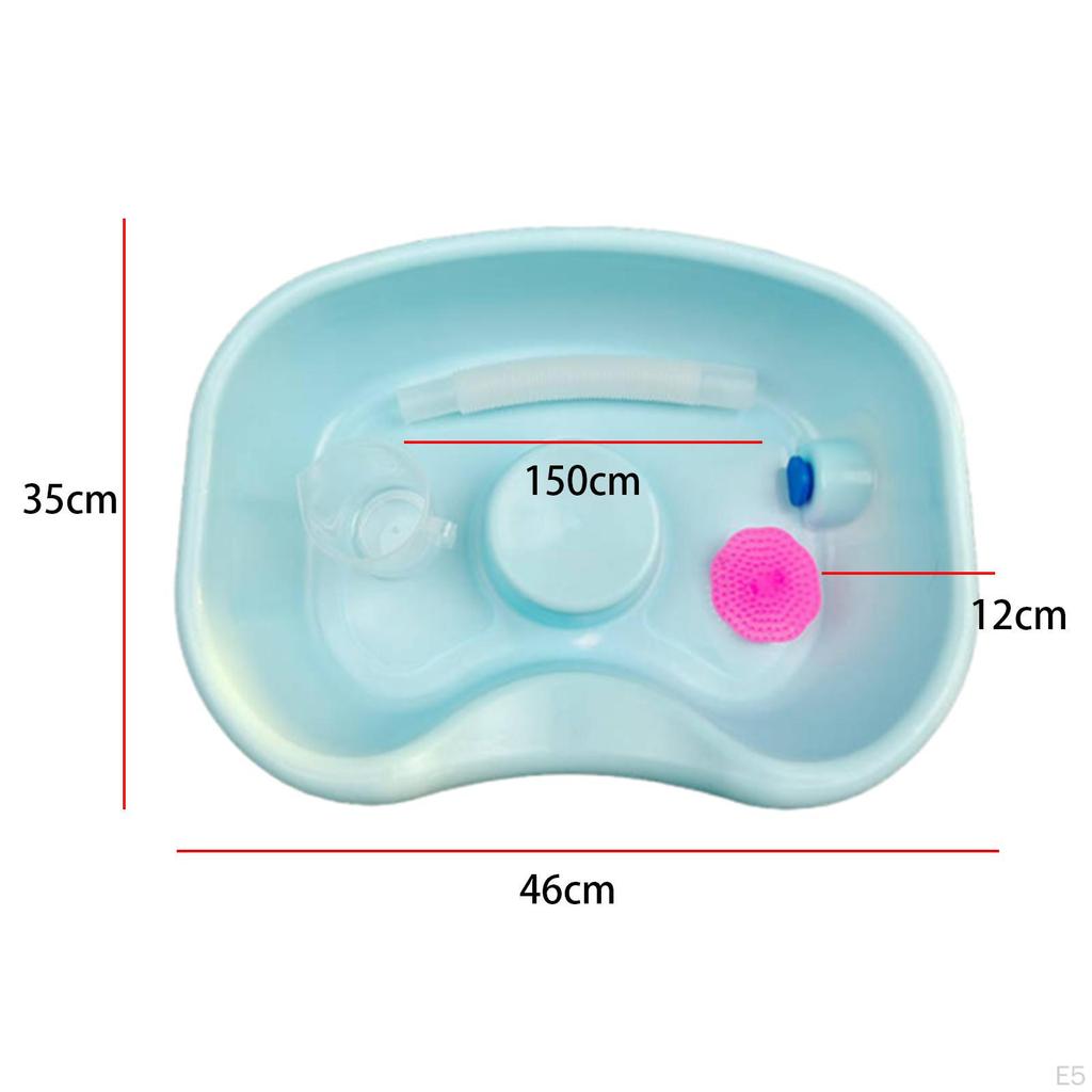 Bedside Shampoo Basin Hair Washing Comfortable Sink Wash Tray with Head Cushion for Bedroom