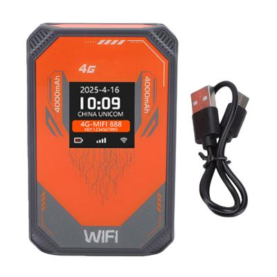 Портативный 4G мобильный Wi-Fi роутер, точка доступа WiFi, устройство с аккумулятором 4000 мАч, поддержка SIM-карты, ЖК-дисплей, простая настройка для путешествий