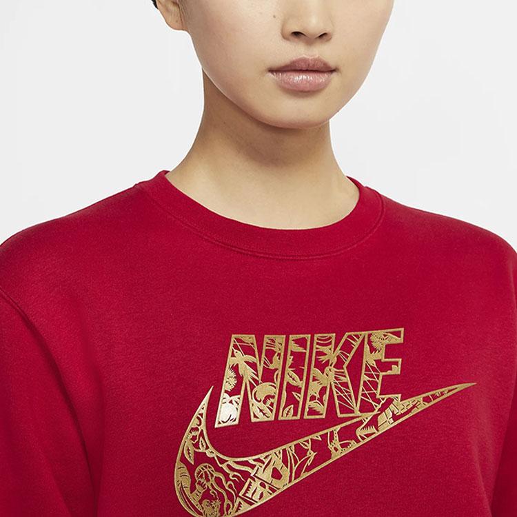 Nike Платье А-силуэта с логотипом и буквенным принтом, женские платья, красное, CU3661-687