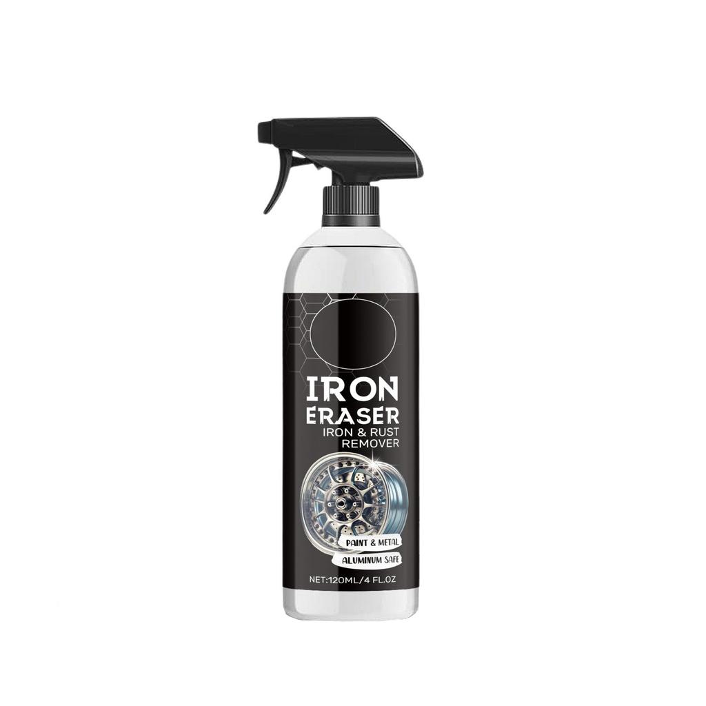 Powerful Iron Eraser Spray Rust Remover for Cars, Wheels & Metal Surfaces Safe for All Finishes 16oz
