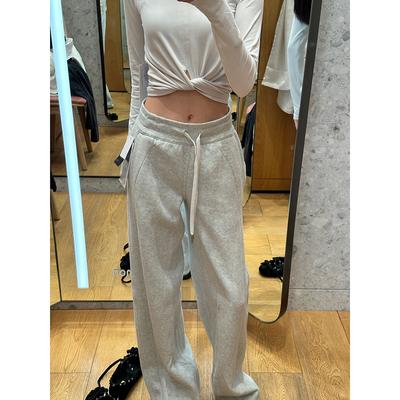 Американские серые спортивные штаны женские летние новые свободные и тонкие повседневные спортивные штаны прямые широкие штанины