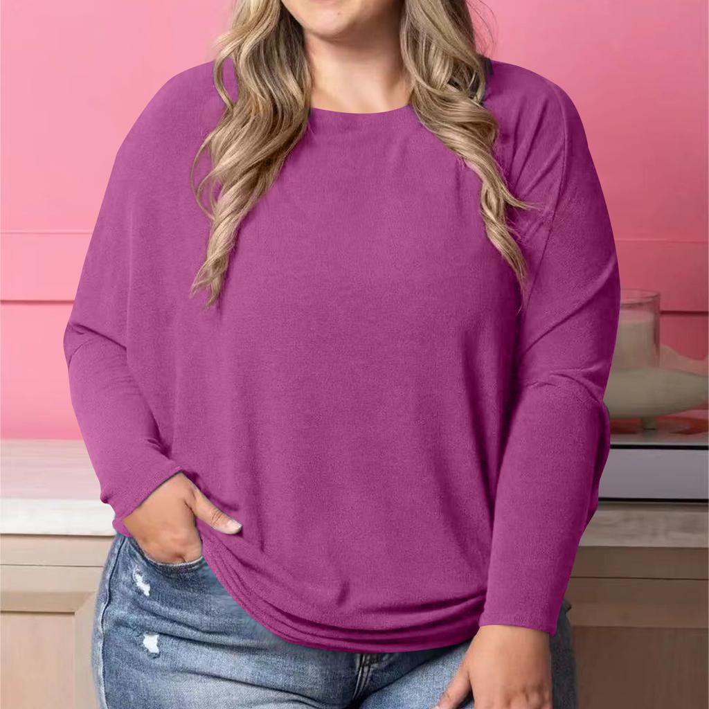 Женская модная повседневная однотонная блузка оверсайз с длинным рукавом свободного кроя