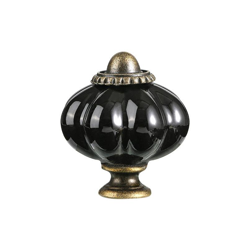 1 шт. Одно отверстие Пасторальная мебельная фурнитура Кабинет Керамические ручки Европейские дверные ручки Гардероб Цинковый сплав Ручка ящика Тыква