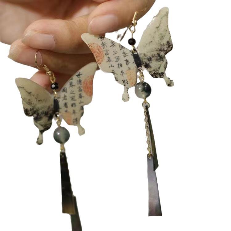 Новые китайские серьги для женщин Серьги-кисточки Серьги в старинном стиле Ханьфу Чонсам Юбка с изображением лошадиной головы Аксессуары