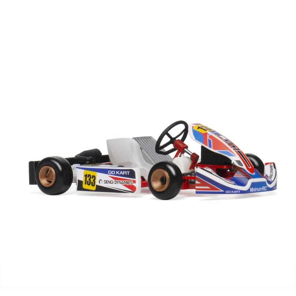 MinimumRC Sengi Mini RC Kart with Low Center of Gravity and Interlocking Steering Wheel Kart-80 (Unassembled)