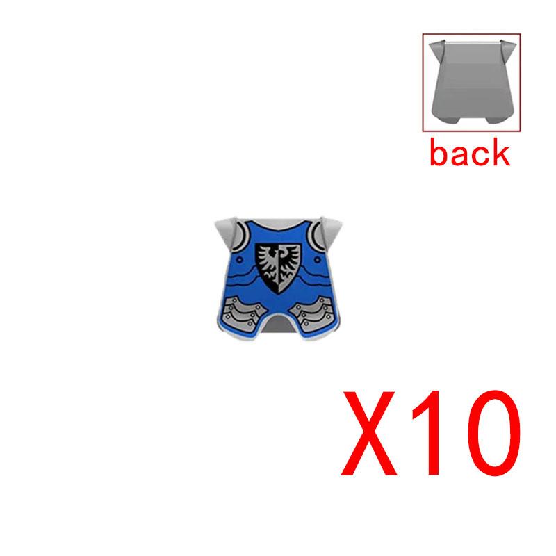 MOC Medieval Building Blocks Soldier Figures Weapons Accessories Armor Shield Flag Transport Ox Horse Mini Brick Toy Gift X010