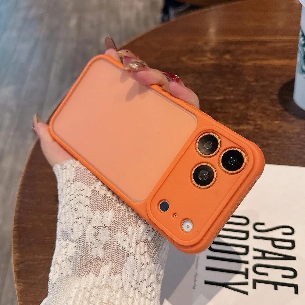 Роскошный полупрозрачный бампер с теплоотводом для iPhone 17 15 16 14 13 Pro Max 17Pro Air, противоударный, матовый, прозрачный задний чехол