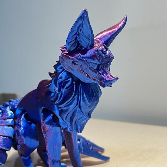 Nine-tailed Fox Action Figure Multi-jointed Movable 3D Printed Fox Model Articulated Animal Figurine Desktop Decoration Kids Adults Gift