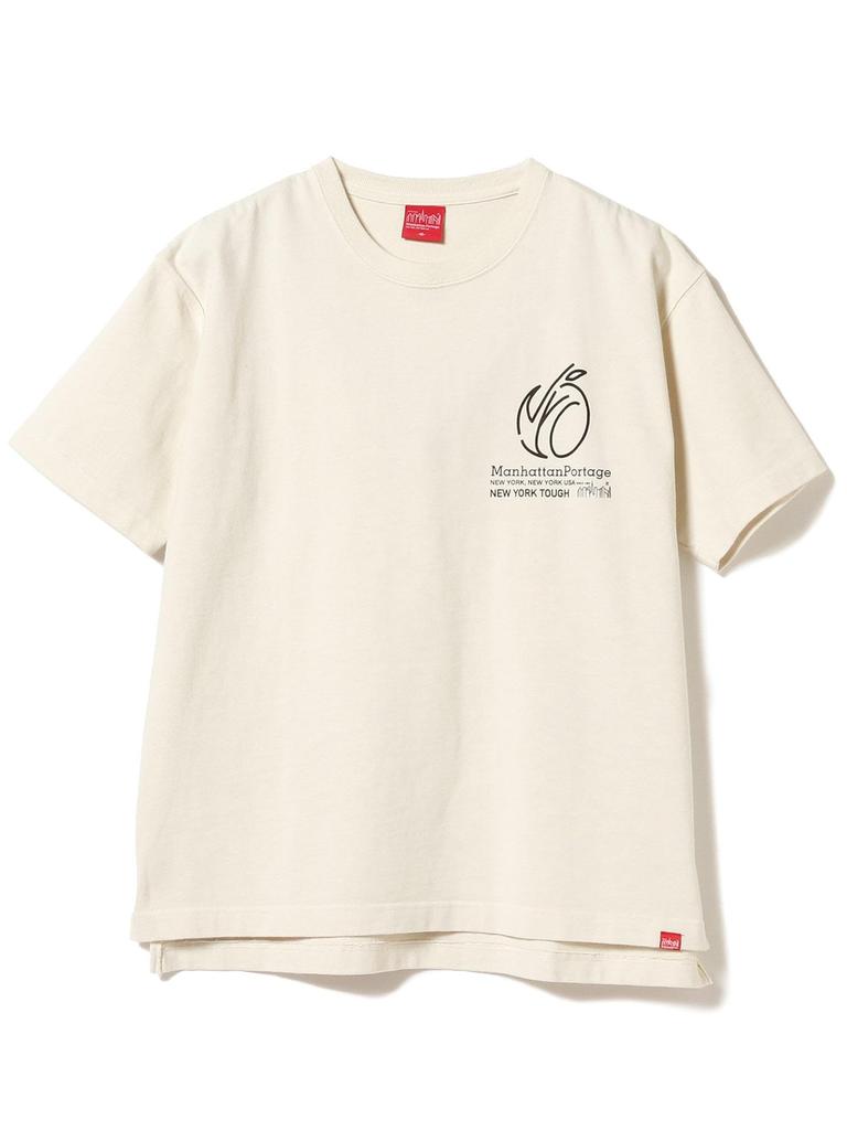 B:MING LIFE STORE by BEAMS Manhattan Portage Short Sleeve Print T-Shirt, Men's, Pink, Size S