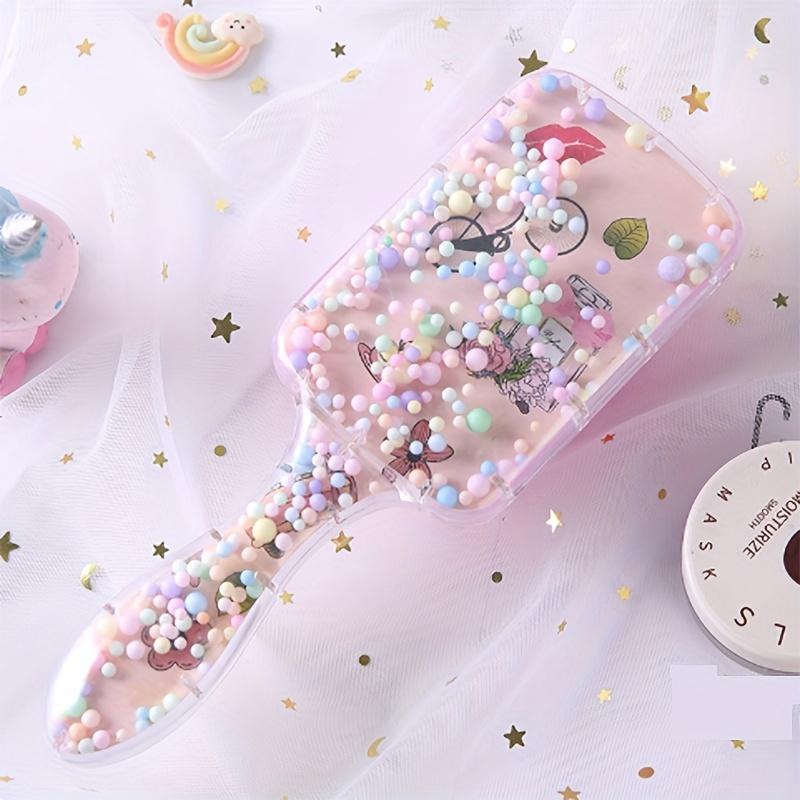 Щетка для волос в мультяшном стиле, массажная расческа для сухих и влажных волос, портативный инструмент для укладки волос