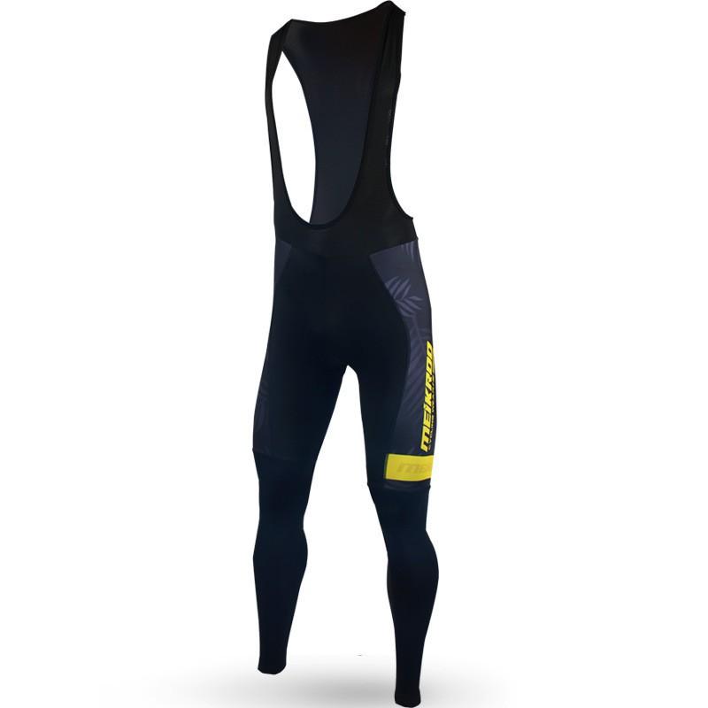 Mens Cycling Bib Tights Winter Thermal Windproof Bike Pants With Breathable Lycra Fabric