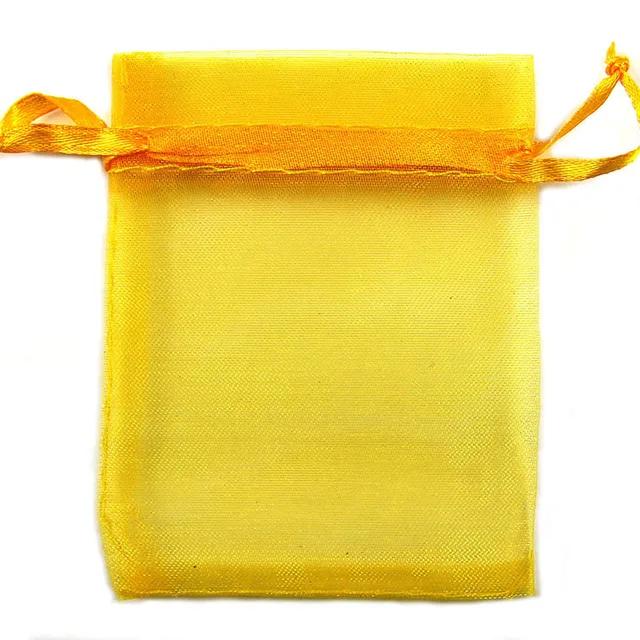 New 50Pcs Organza Bag Jewelry Packaging Gift Candy Wedding Party Goodie Packing Favors Pouches Drawable Bags Present Sweets Pouc