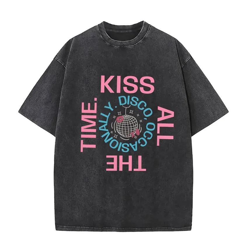 Hot Sale Harry Styles Graphic Print Tshirt Men Women Loose Casual Vintage Washed Cotton Summer New Tee Oversized Streetwear Top