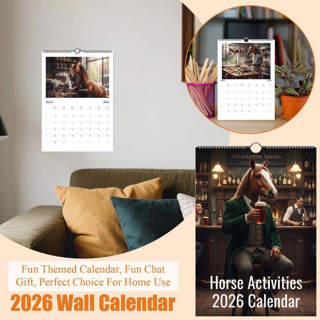 Настенный календарь на 2026 год, Календарь на забавную тему, Забавный подарок для общения, Идеальный выбор для домашнего использования.