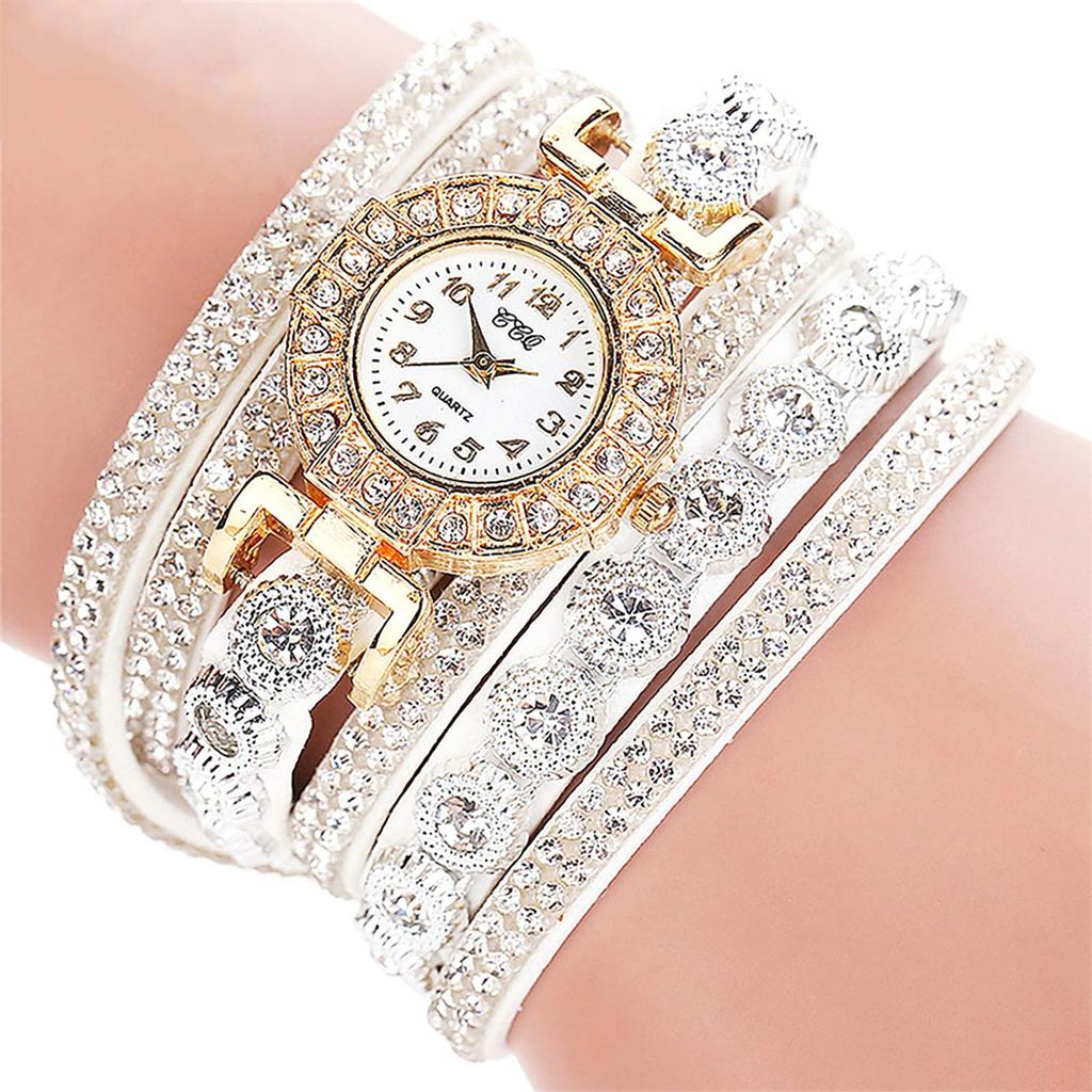 New Style- Small Watch With Diamond, Round Bracelet Watch, Student Fashion, Casual Women's Bracelet Watch