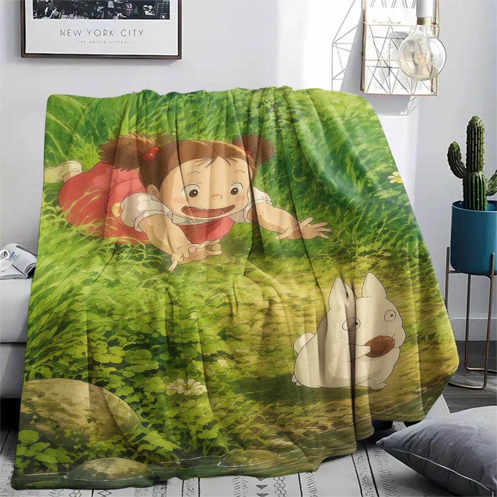 Mei Kusakabe Printed Flannel Blanket, soft throw for bedroom sofa, washable, fan merchandise, great gift.