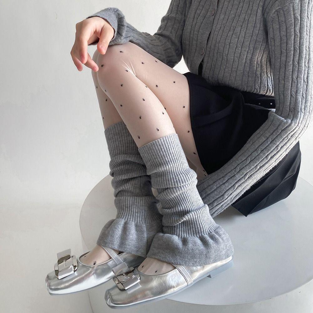 Ballet Style Lolita Boots Cover Sweet Mid-tube Socks Foot Cover Knitted Foot Cover Student