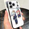 Мультяшный Милый JUJUSU Аниме Мягкий Чехол для Телефона для iPhone 16 16E 17 Air 15 Pro Max 14 Plus 13 Mini 11 12 7 Черная Крышка Задняя Панель
