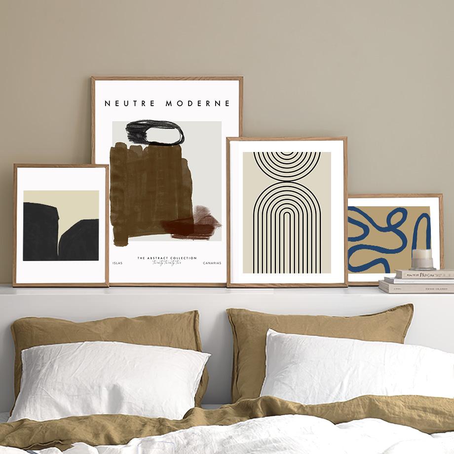 Абстрактная геометрическая кривая, полосатые постеры для девочек и принты, настенная живопись на холсте для гостиной, скандинавская декоративная картина