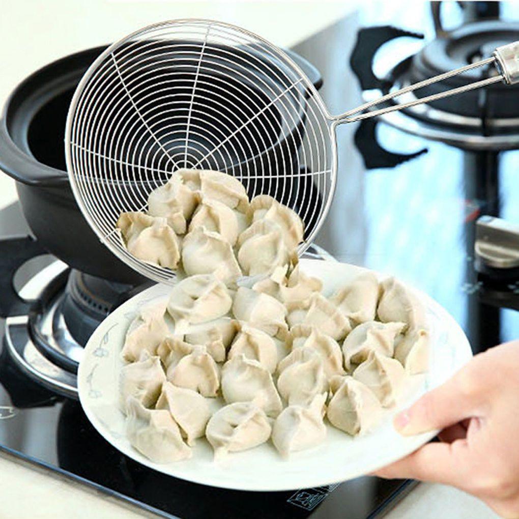 Сплошная шумовка-паук, половник из нержавеющей стали, кухонный инструмент, utensil для жарки картофеля фри, рыбы