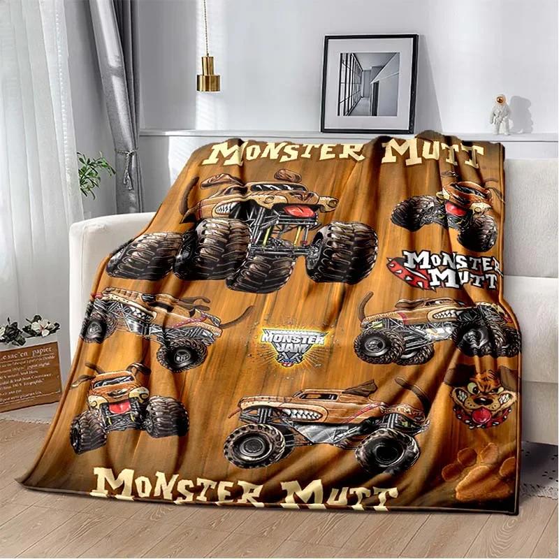 3D Monster Jam Монстр-трак Мультяшная Фланелевая Мягкая Плед Плед для Спальни Мальчика Дивана Кровати Теплый Плед Пикник