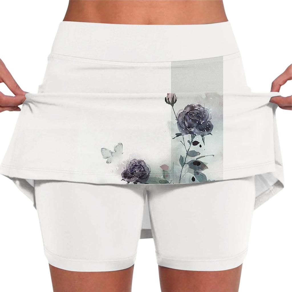 Эластичные брюки-кюлоты для йоги для женщин, спортивные шорты с принтом, легкие узкие джоггеры с высокой талией и принтом