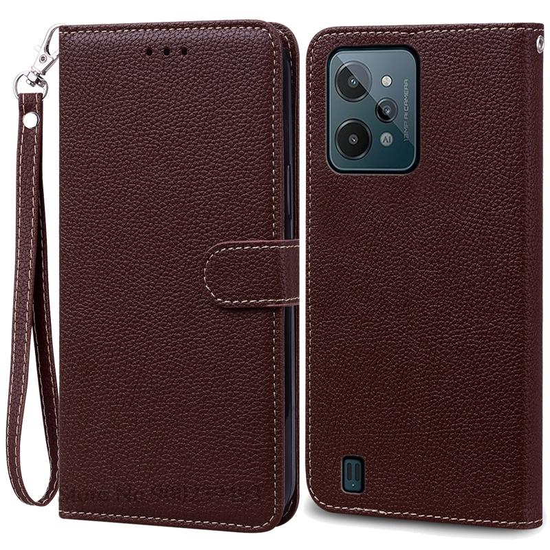 Для Realme C31 Чехол-книжка из кожи с откидной крышкой для Realme C31 Чехол-книжка с подставкой для Realme C31 Чехол-коробка Fundas