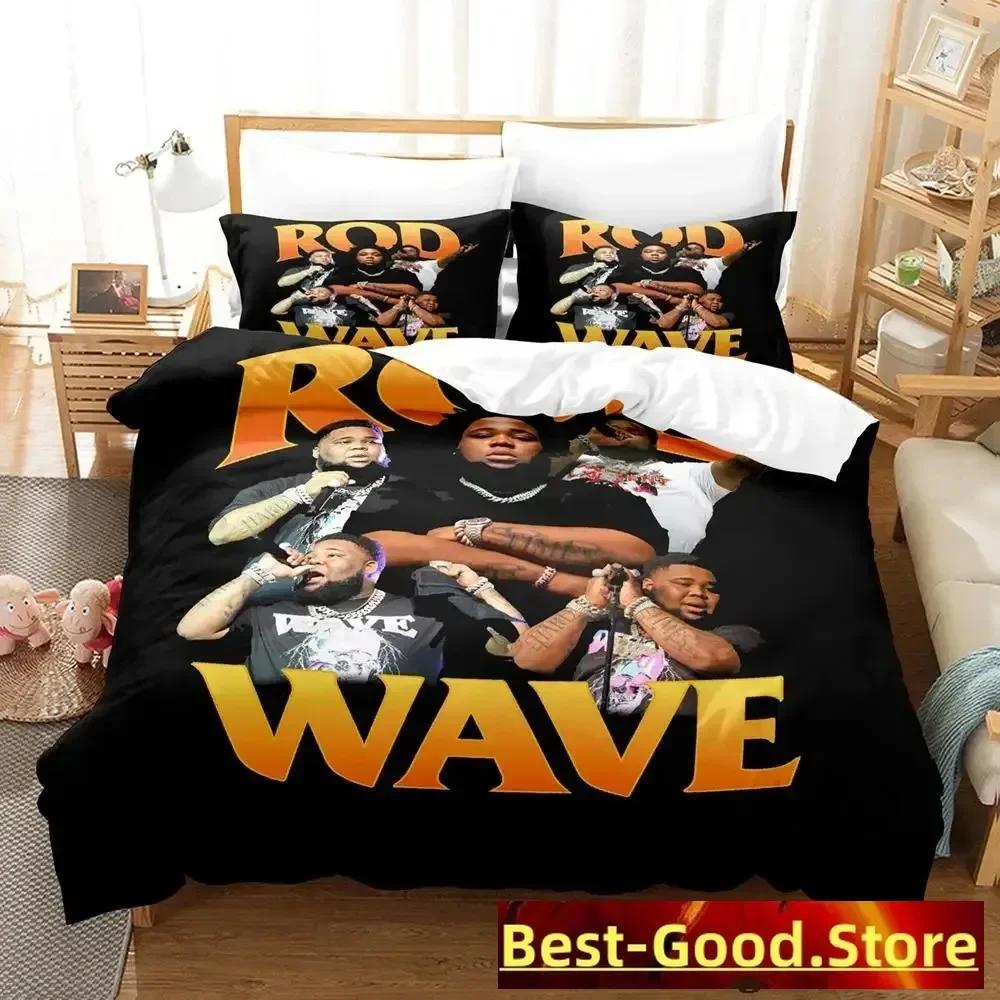 Новый комплект постельного белья Rod Wave с принтом, с наволочкой, пододеяльником, мягкий, односпальный, двуспальный, Queen, Super King, для взрослых и детей, спальня