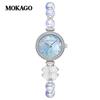 MOKAGO 8139 Элегантные женские кварцевые наручные часы Бренд Модные женские часы-браслет