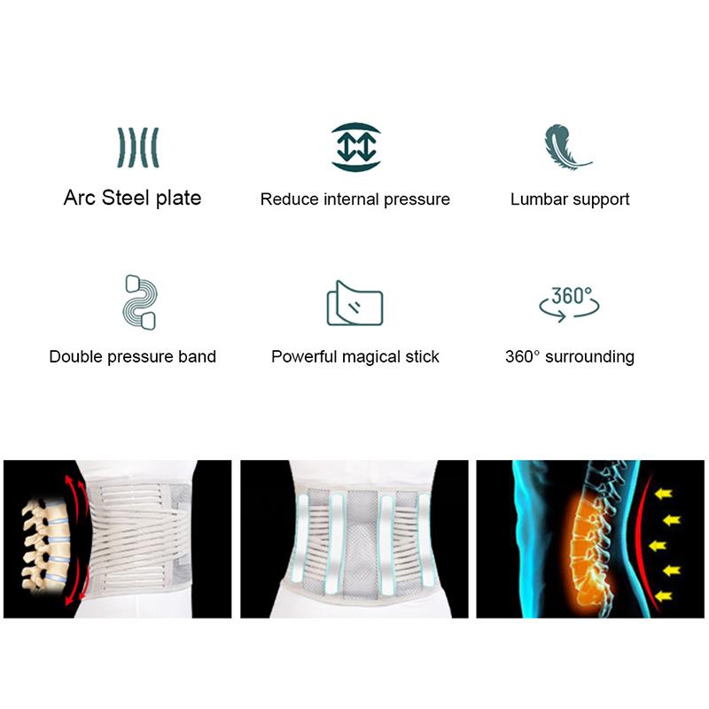 Поясничный поддерживающий поясной ремень, оздоровительная терапия, дышащий корсет для поддержки позвоночника
