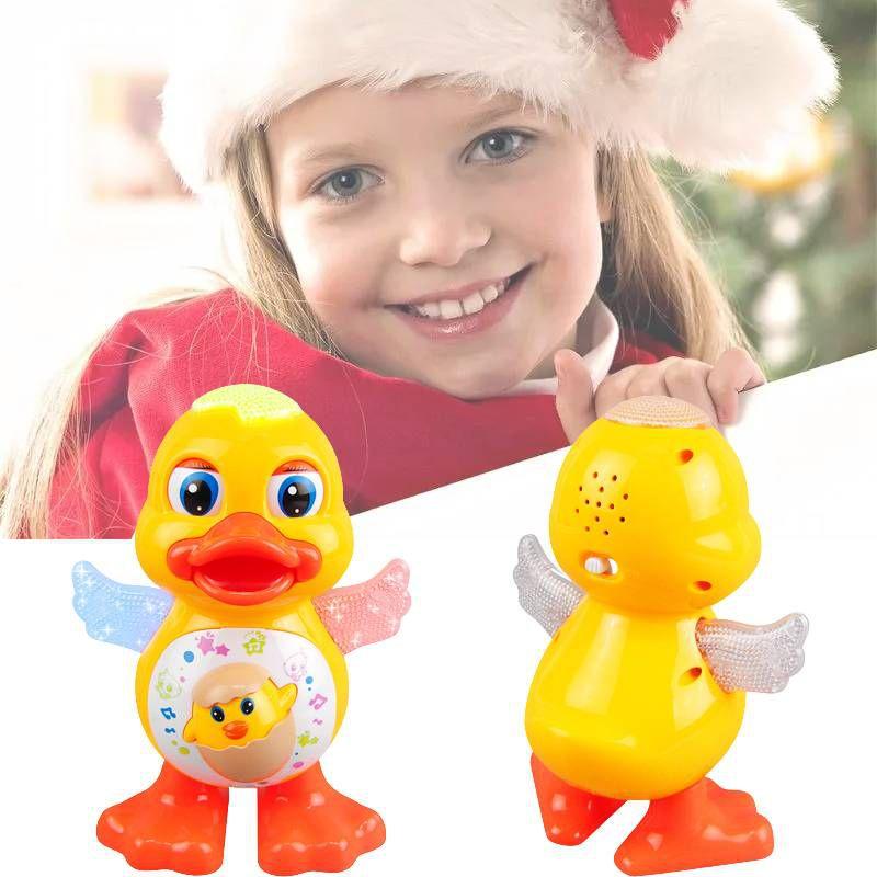 Singing Dancing Cartoon Duckling Electric Light Music Kids Toys Christmas Gifts