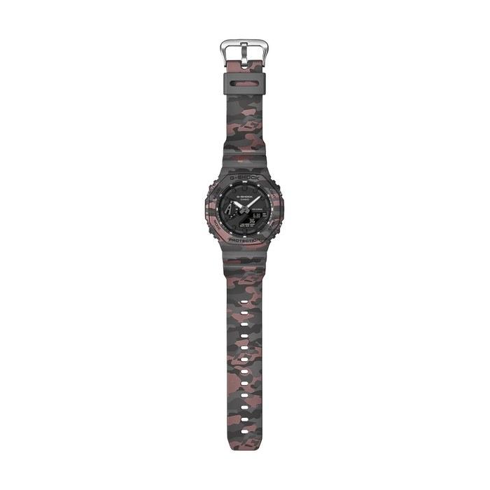 Casio Часы G-Shock Серия 2100 Камуфляж GA-2100CM-8AER Черный 145-215 мм