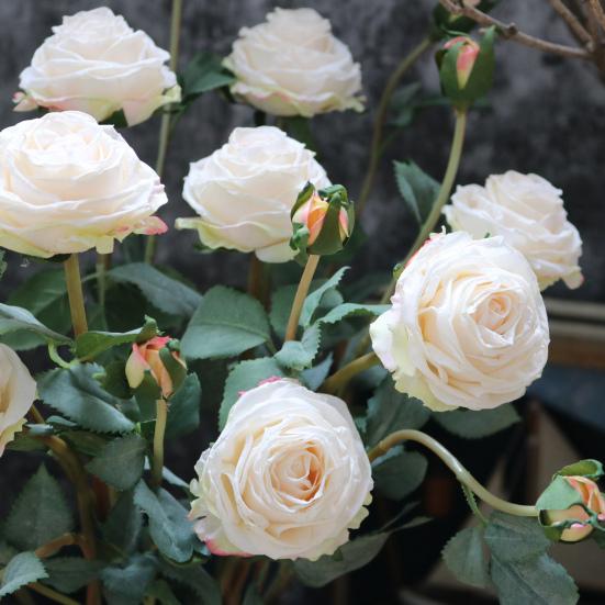 Поддельный цветок, красивый реалистичный вид, 6 цветов, великолепный декор из искусственных роз, цветов для общежития