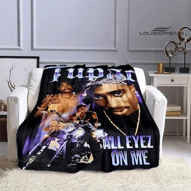 2Pac Хип-Хоп Певец Ретро Печать Одеяла Модные Постельные Одеяла Теплое Красивое Одеяло Подарок на День Рождения