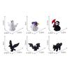 6pcs Miniature Resin Skeleton Pumpkin Devil Skull Figurines Halloween Ornaments Fairy Garden Decor DIY Accessory Set