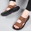 Fashion Summer 2024 New Men's Sandals Genuine Leather Thick-soled Non-slip Beach Shoes Comfortable Soft-soled Two-wear Outdoor Sandals