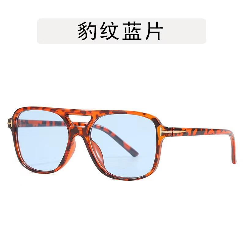 Солнцезащитные очки с двойным лучом в форме буквы Т. Мужские и женские трендовые солнцезащитные очки Ретро-солнцезащитные очки