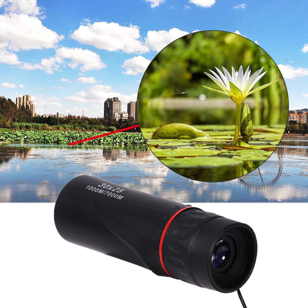 Waterproof Black 30 X 25 Optical Monocular Focus Telescope Zoomable 7X Outdoor Scope