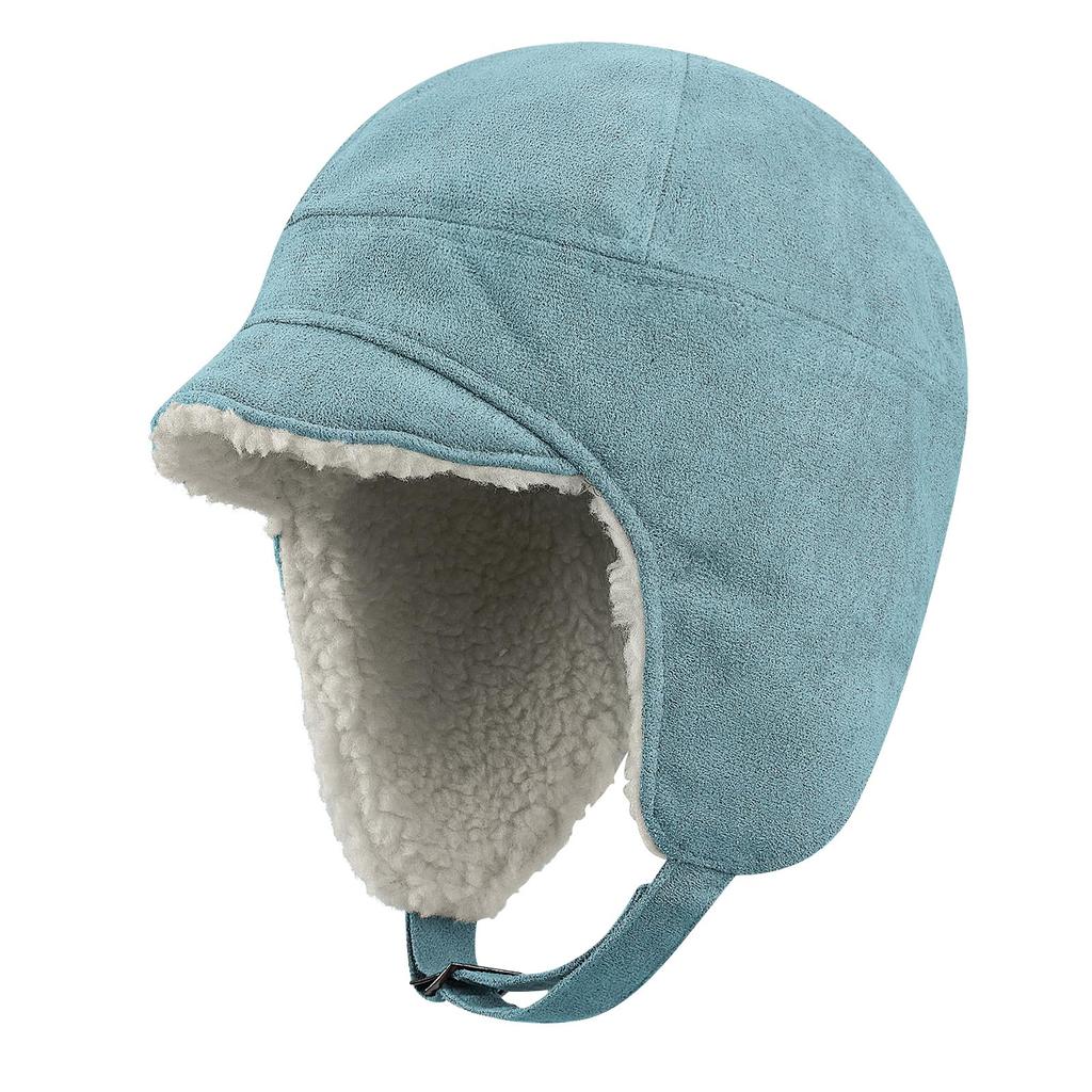 Croogo Летная шапка для мужчин и пилот бомбер военная кожа с плюсом для женщин, Шапка, Шапка, Наушники, Мужская шляпа, Размер, Подарок, Осень/Зима (G-PL03-Синий)