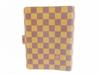 Оригинальные кожаные портфели LOUIS VUITTON Damier коричневого цвета Agenda MM #6869, восстановленные