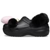 Eva Solid Thick Sole Fleece Clogs Women Clogs Black 210691-001