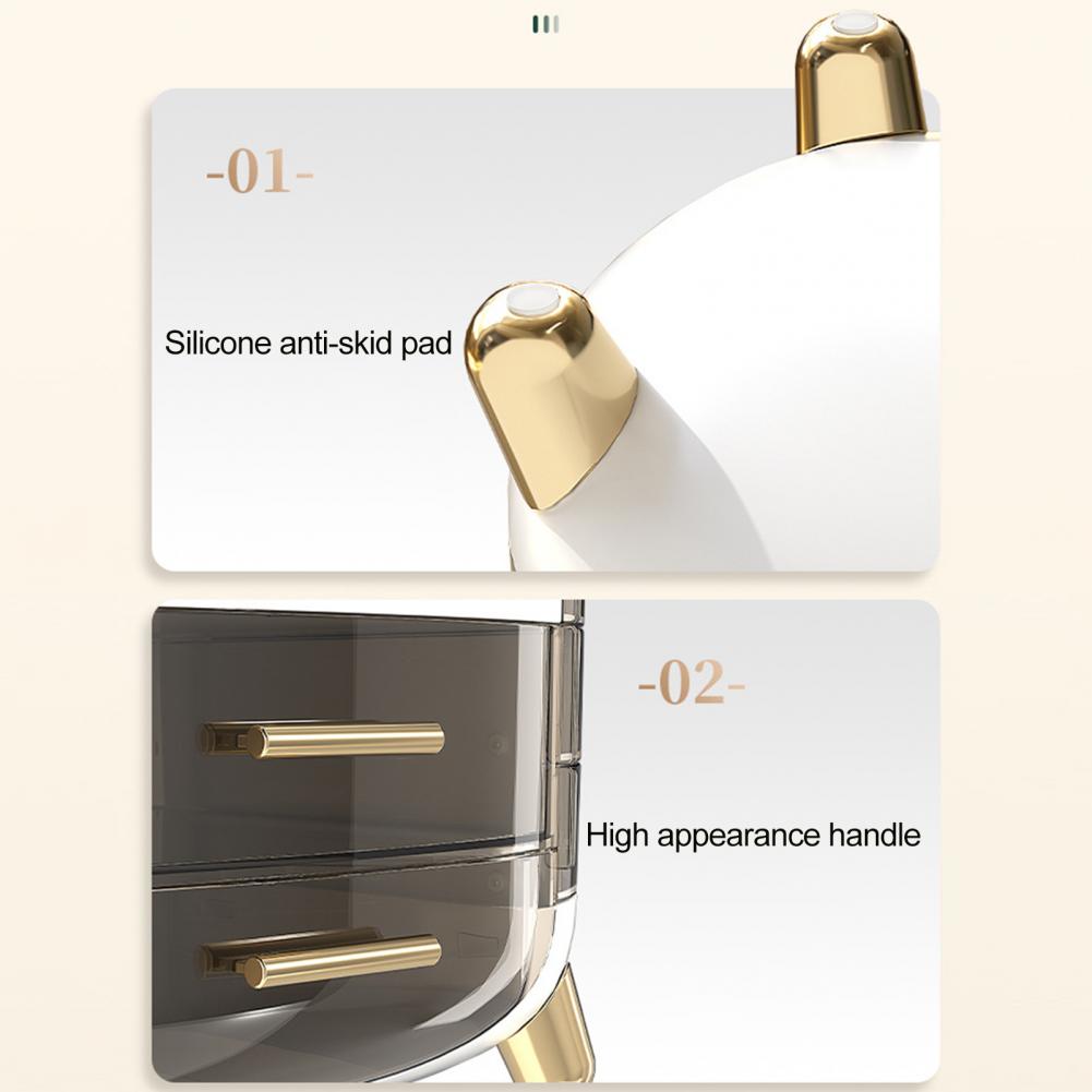 Коробка для хранения косметики, многослойный органайзер для макияжа с ящиком для хранения, пылезащитный органайзер для лака для ногтей, косметический органайзер для общежития