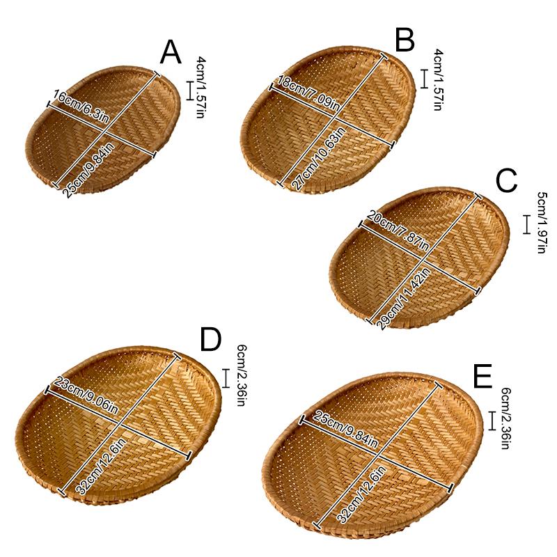 1 шт. плетеная вручную практичная емкость для сбора капель, вместительная полка для десертов, кухонные принадлежности, фруктовая тарелка, ротанговая корзина для хранения, плетеный поднос